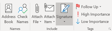 Automatic signature Outlook