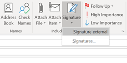 Automatic signature Outlook